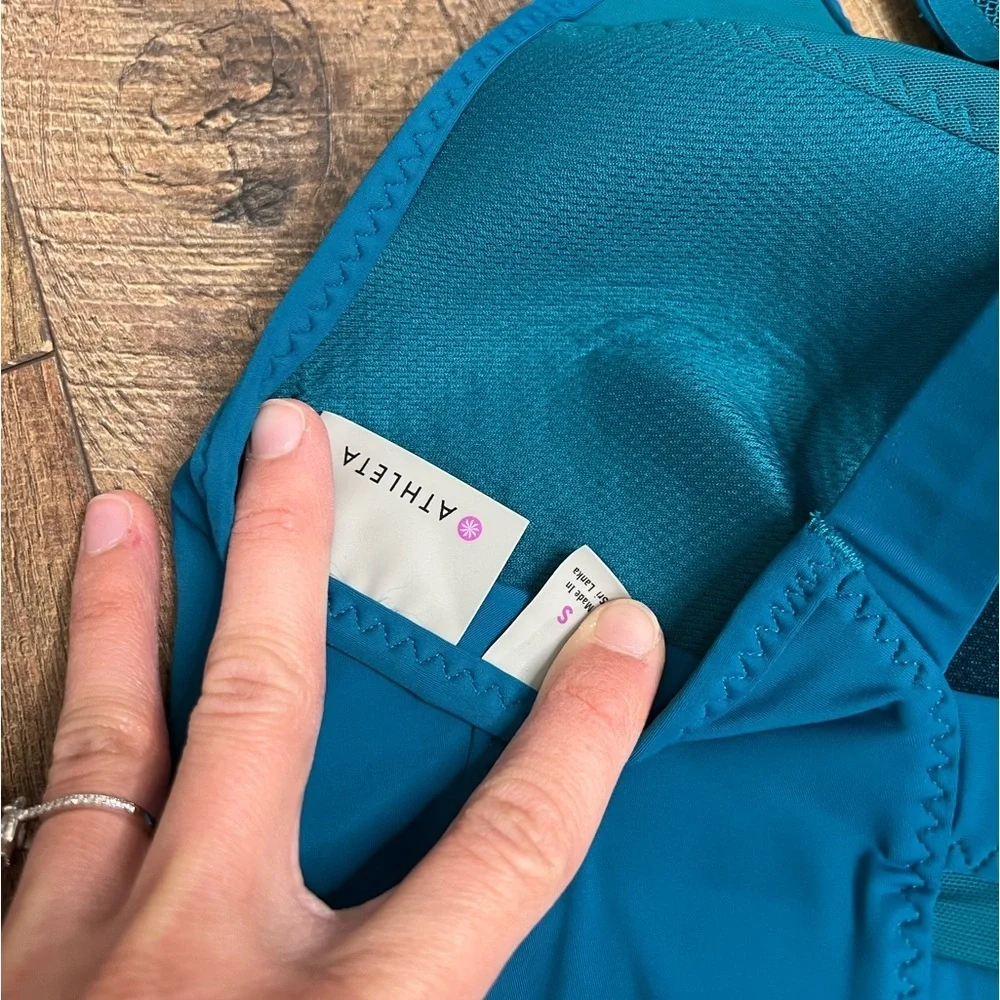 Athleta Gigi high support sports bra deep water teal size small - Picture 5 of 8
